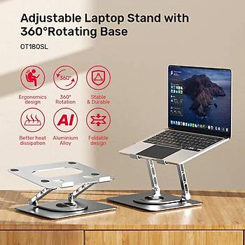 Unitek 360 Derece D�ner Metal  10-16�n� Notebook Standi (ot180sl01)