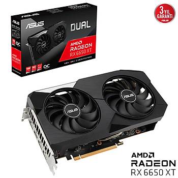 Asus Dual-RX6650XT-O8G 8GB GDDR6 HDMI DP 128Bit Ekran Kart