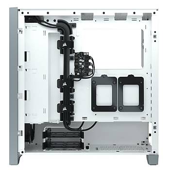 Corsair CC-9011205-WW Icue 4000X RGB Temperli Cam Yan Panel Mid Tower Bilgisayar Kasas� Beyaz