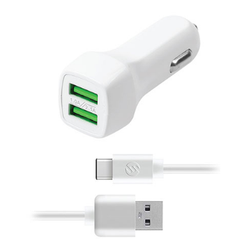 S-link TPC-AC40B 5V 3.1A Type-C Kablo 2A Beyaz Ara Sarj Cihazi ve Data + Sarj Kablosu
