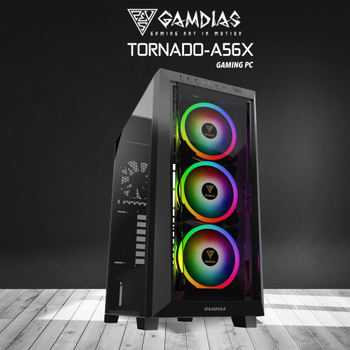 Gamdias TORNADO-A56X Ryzen 5 5600X 16Gb Ram 500Gb NVMe SSD GDDR6 RTX4060 1600W Oyuncu Bilgisayarı