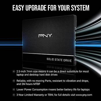 PNY CS900 2TB SSD7CS900-2TB-RB 550/530MB/s 2,5 Sata SSD