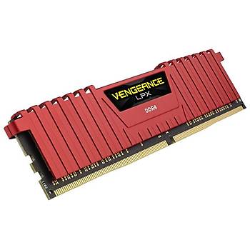 Corsair CMK16GX4M2A2400C16R 16GB (2X8GB) DDR4 2400MHz CL16 Vengeance Red LPX Soutuculu DIMM Bellek Ram