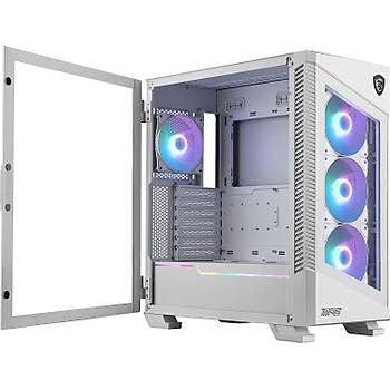 Msi Mpg Velox 100R 4x120mm Fanl ATX Temperli Cam Beyaz Gaming Bilgisayar Kasas