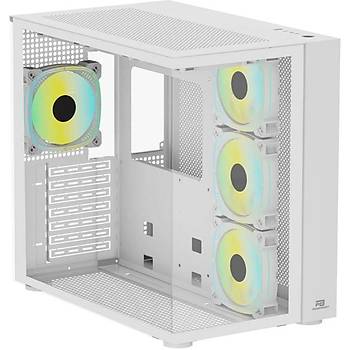 PowerBoost PB-SS02W Sea View USB 3.0 ATX 7 x ARGB Fanl� Beyaz Kasa