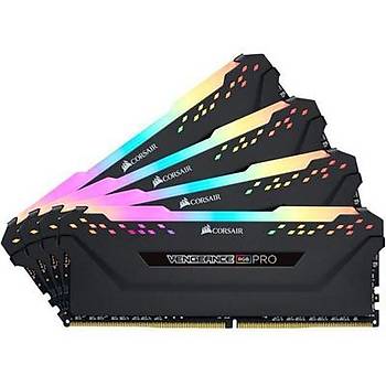 Corsair CMW128GX4M4X4000C18 128GB (4X32GB) DDR4 4000MHZ CL18 Vengeance RGB Pro Black Soutuculu DIMM Bellek Ram