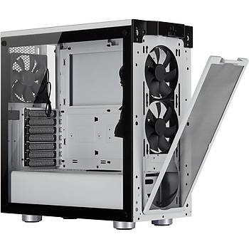 Corsair CC-9011182-WW Carbide Serisi 275R Airflow Temperli Cam Yan Panel Mid Tower Oyuncu Bilgisayar Kasas Beyaz