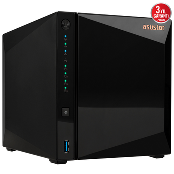 Asustor AS3304T V2 2Gb DDR4 Ram 4 Yuval� (4x20TB Destek) 1x2.5GbE Network 3xUSB 3.2 Tower NAS (Yedekleme) Depolama Cihaz�
