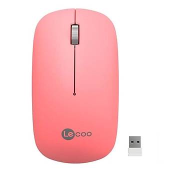 Lenovo Lecoo WS214-P USB Optik Kablosuz Pembe Mouse