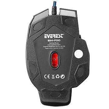 Everest SM-700 Usb Siyah Oyuncu Mouse