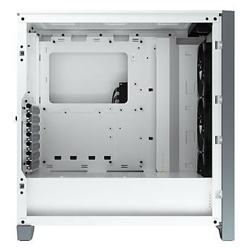 Corsair CC-9011205-WW Icue 4000X RGB Temperli Cam Yan Panel Mid Tower Bilgisayar Kasas� Beyaz
