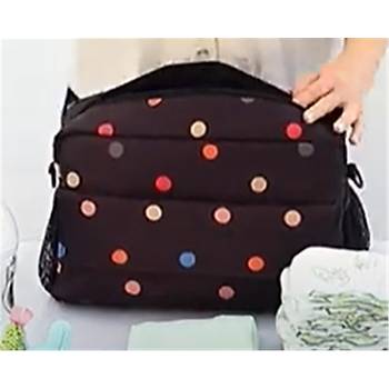 Boubou BSO-1001 Bebek Arabası Siyah Puantiyeli Organizer Çanta