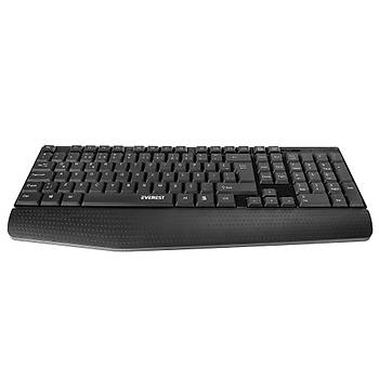 Everest KB-951U Siyah USB Bilek Destekli Q Standart Ofis Klavye