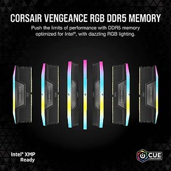 Corsair Vengeance RGB Black 32GB (2x16) CMH32GX5M2E6000C36 DDR5 6000MHz CL36 Ram