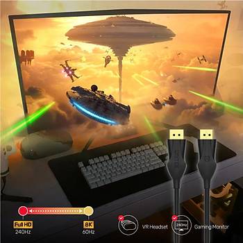 Unitek Displayport  v1.4 8K 1m Kablo (C1624BK-1M)