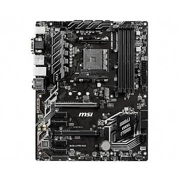 Msi B450-A Pro Max AM4 DDR4 3466(OC) VGA DVI HDMI M.2 Usb 3.1 Atx Anakart