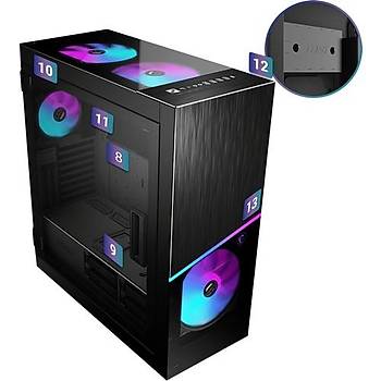 Msi Mpg Sekira 100R Temperli Cam 4 X A-RGB Fan 120MM E-Atx Gaming Bilgisayar Kasas�