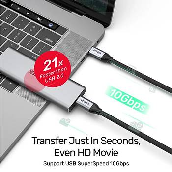 Unitek USB-C 3.2  1m  10GBPS 100W PD 4K 60Hz Kablo (C14082ABK)