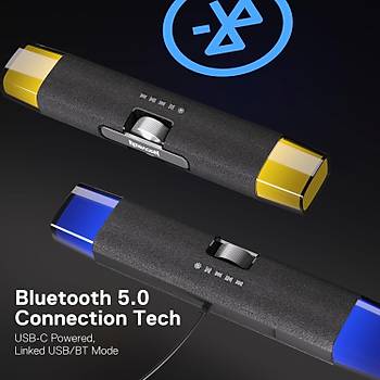 Redragon Dora GS512 RGB 12W Kablosuz Soundbar Masa�st� Hoparl�r