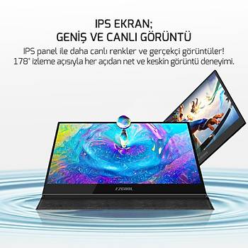 Ezcool Lite E15T 15,6 Dokunmatik 60Hz FullHD Ta��nabilir Monit�r