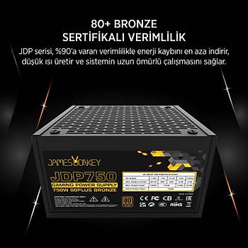 James Donkey JDP750 APFC 12CM 750W Bronze 80+ G�� kayna��