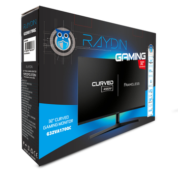 Raydn G32VA170QC 32 1ms 170Hz 2K Quad HD HDMI DP USB Hoparlr VA LED R1800 Curved Frameless Ykseklik Ayarl FreeSync Gaming Monitr