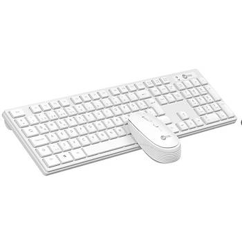 Lenovo Lecoo KM2001-B Kablosuz T�rk�e Q Beyaz Klavye Mouse Set