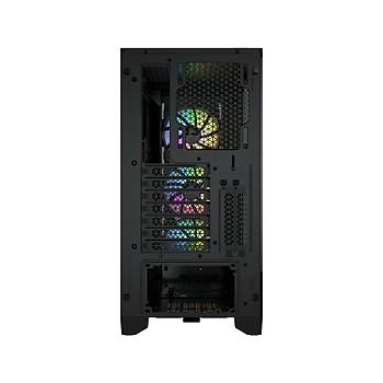 Corsair CC-9011204-WW Icue 4000X RGB Temperl Cam Yan Panel Mid Tower Bilgisayar Kasas Siyah