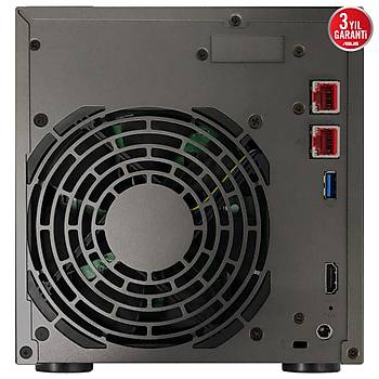 Asustor AS6704T Intel N5105 4 Yuval� (4X22TB Deste�i) 4GB DDR4(16GB Ram Deste�i) M.2 x4 PCIe x1 2.5GbE x2 USB 3.2 x3