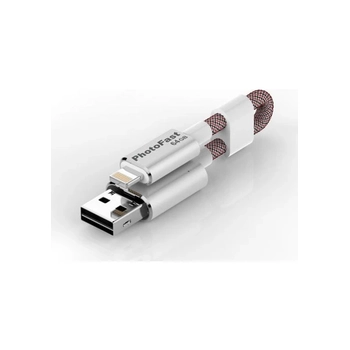 PhotoFast MemoriesCable GEN3 64GB USB 3.0 Şarj Kablolu Gümüş Flash Bellek