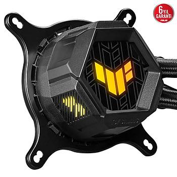 ASUS TUF GAMING LC 240 ARGB AIO AURA SYNC 120MM ADRESLENEBLR RGB FAN NCVM KAPLAMALI RGB POMPA KAPAI SIVI CPU SOUTUCUSU V2
