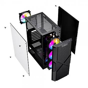 Gamebooster GB-PW908B USB 3.0 ATX Mesh RGB Fan Siyah Kasa