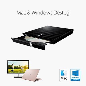 Asus SDRW-08D2S-U Lite Slim  USB 2.0 S�YAH Dvd Yaz�c� Dvd/Cd Okuyucu