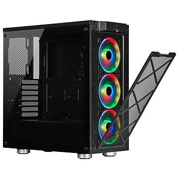 Corsair Icue 465X RGB Tempered Glass Siyah Mid Tower Bilgisayar Kasası