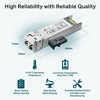 Tp-Link TL-SM5110-SR 10Gbase-LR SFP+ LC Transceiver 300m (8-pack) Mod�l