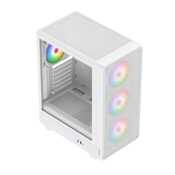 PowerBoost PB-A5065W-650w 80+ Bronze 4*ARGB Fan Mesh USB 3.0 Mid-T ATX Gaming Beyaz Kasa