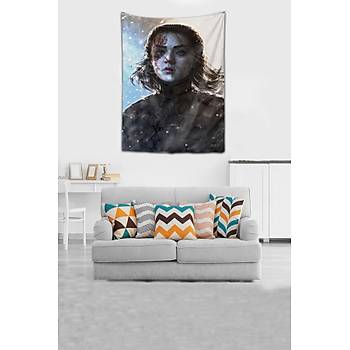 Arya Stark Portre Ykanabilir Leke Tutmaz Kuma Duvar rts Duvar Hals Tapestry