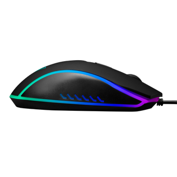GAMDIAS AURA GS1 �ok Renkli Ayd�nlatma USB Kablolu 6 Tu�lu Gaming Mouse 3600DPI Siyah