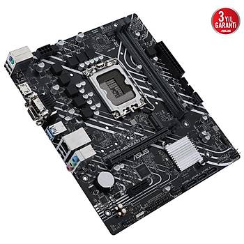 Asus Prime H610M-D D4 3200(OC) VGA HDMI DP M.2 mATX 1700p Anakart