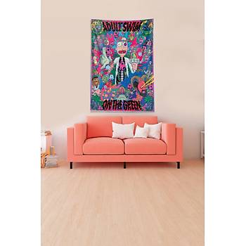 Multirenk Rick and Morty Leke Tutmaz Kadife Kuma Duvar rts Duvar Hals Tapestry