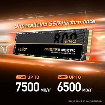Lexar NM800P 1TB PRO LNM800P001T-RNNNG GEN4X4 M.2 NVMe 7500-6300Mb/s SSD