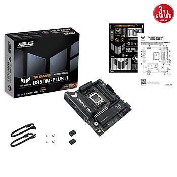 Asus Tuf Gaming B850M-PLUS II AM5 DDR5 8000+(OC)MHz mATX Gaming (Oyuncu) Anakart