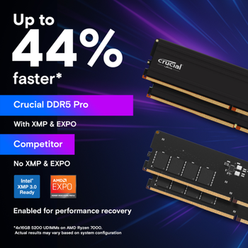 Crucial Pro 16GB 6400 MHz CL38 CP16G64C38U5B XMP 3.0 DDR5 Masa�st� Ram