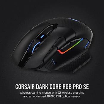 Corsair CH-9315511-EU Dark Core RGB Pro Se Kablosuz Sarj 18.000 Dpi Kablosuz Oyuncu Mouse