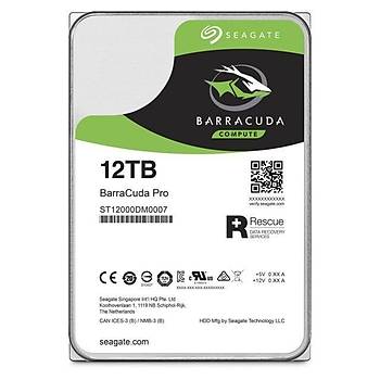 Seagate Barracuda Pro 3.5 12TB 7200RPM Sata 3.0 NCQ 256MB 220MB/S 300TB/Yil Is yk Data Kurtarmal Desktop Disk ST12000DM0007