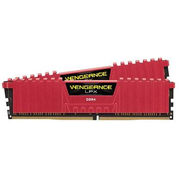 Corsair CMK32GX4M2B3200C16R 32GB (2X16GB) DDR4 3200MHz CL16 Vengeance LPX Soğutuculu Kırmızı DIMM Bellek Ram