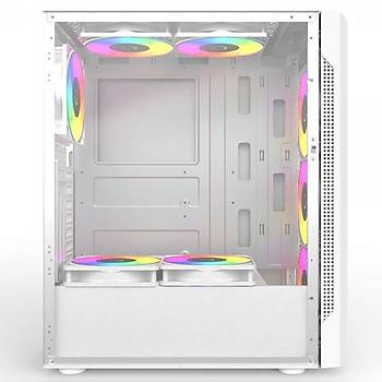 Gamebooster GB-T005MW RGB Fanl� Beyaz ATX Oyuncu Kasas�