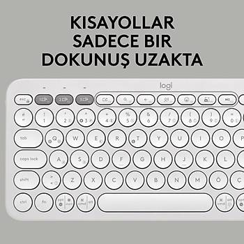 Logitech 920-011860 K380S Pebble Keys 2 Bluetooth Beyaz Klavye