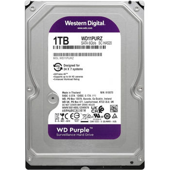 WD Purple WD11PURZ 3.5 1TB 64Mb 5400Rpm 7/24 G�venlik HDD Hardisk