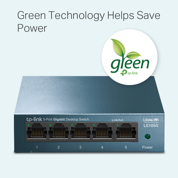 Tp-Link Omada LS105G 5 Port GigaBit Metal Kasa Y�netilemez Masa�st� Switch